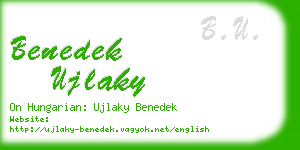 benedek ujlaky business card